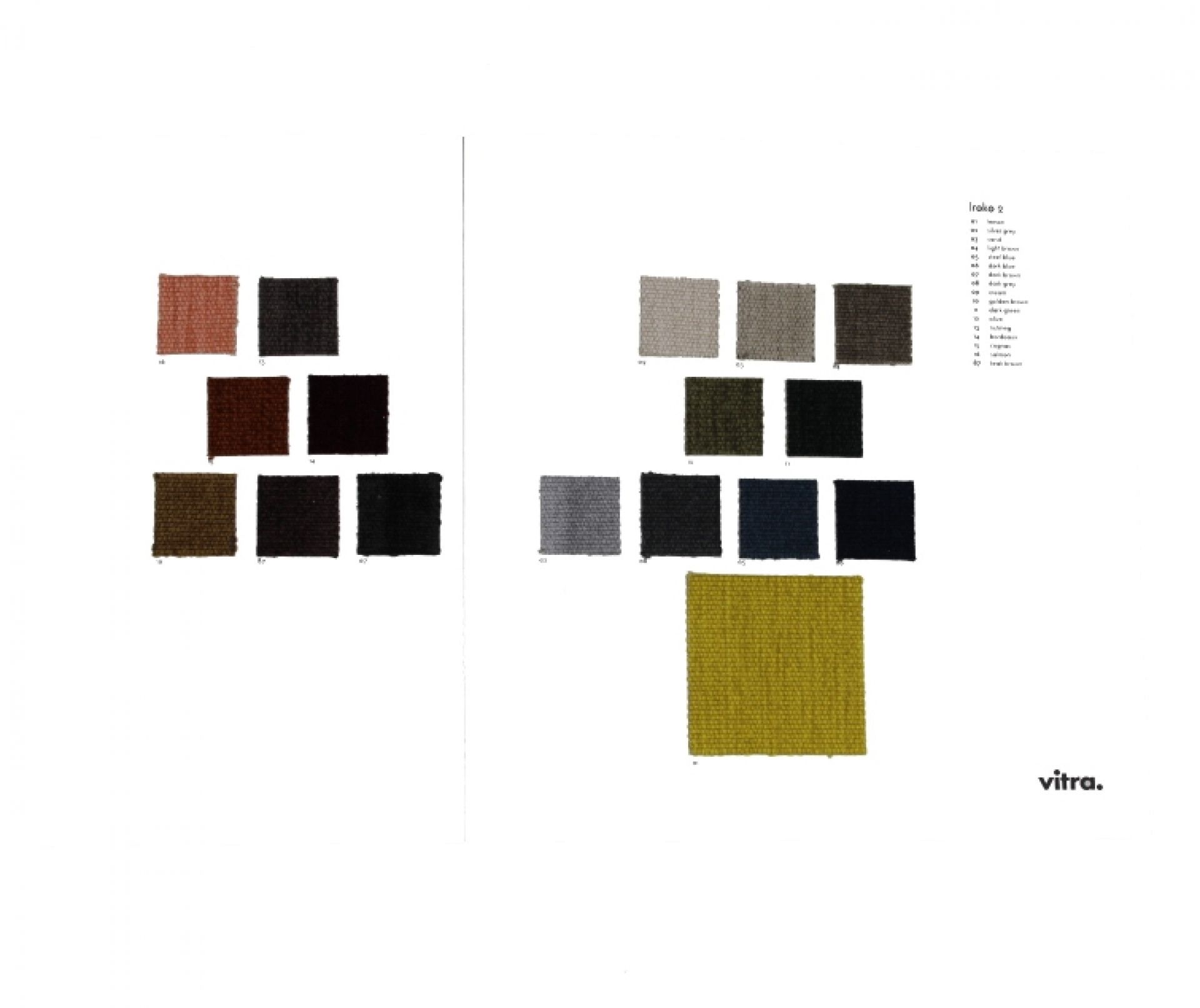 Stoffmusterkarte Iroko 2 Vitra